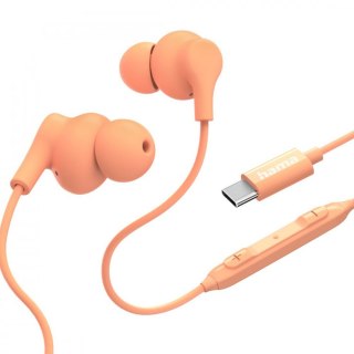 Słuchawki douszne Curly usb-c pomarańczowe