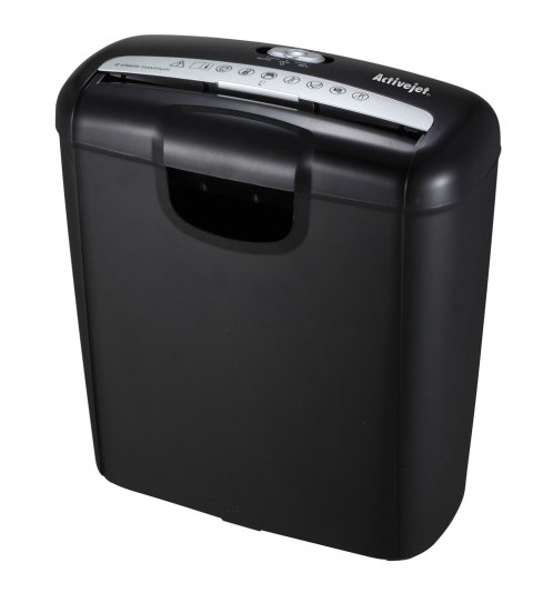 Activejet Niszczarka ASH-0601S, P-2, 10 l, pasek 6 mm, 6 kartek, czarna.