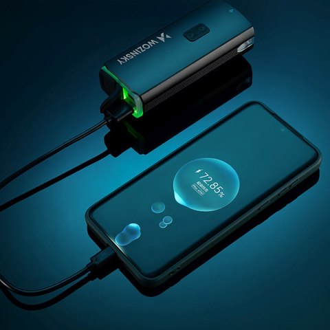 Lampka rowerowa przednia z kablem USB-C 3000 lm - czarna
