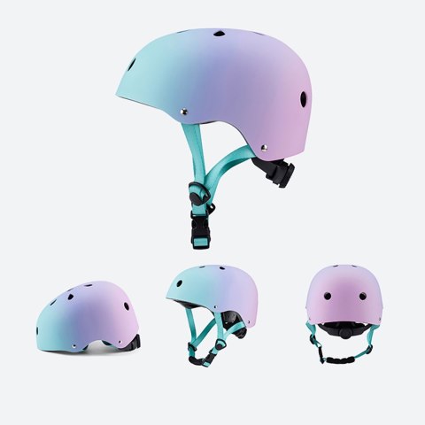 Kask rowerowy BMX hulajnoga 48-52 cm - gradient różowy