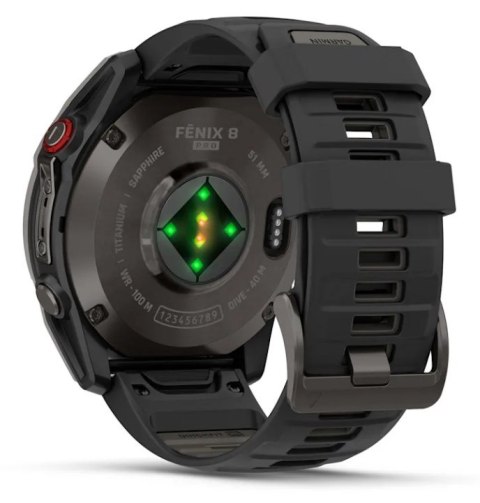 Zegarek sportowy Garmin Fenix 8 AMOLED 51mm Czarny