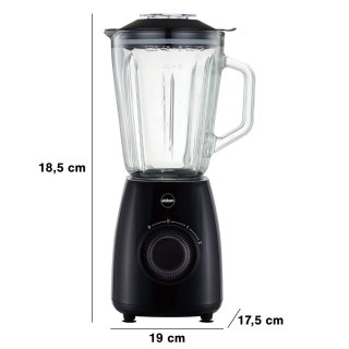 ELDOM BLENDER KIELICHOWY BK6 NOXAR 100W CZARNY 22000 OBR/NIN KIELICH 1,8 L ZE SZKŁA HARTOWANEGO DWA POZIOMY RĘDKOŚCI + PULSE