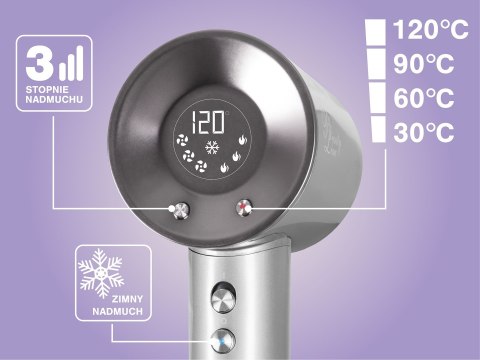ELDOM SUSZARKA DO WŁOSÓW HT280 1500 W WYŚW.LED