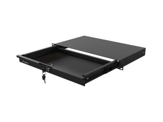 Szuflada do szaf 19" 1U 270mm czarna 1U/483X270MM UDŹWIG DO 30KG