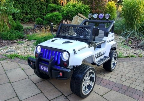 Auto na Akumulator S2388 Pilot Światła LED Radio Jeep Biały 4x45W LEAN CARS