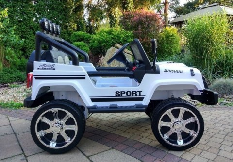 Auto na Akumulator S2388 Pilot Światła LED Radio Jeep Biały 4x45W LEAN CARS