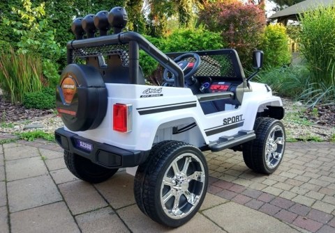 Auto na Akumulator S2388 Pilot Światła LED Radio Jeep Biały 4x45W LEAN CARS
