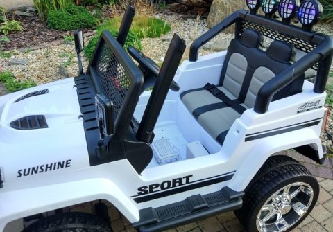 Auto na Akumulator S2388 Pilot Światła LED Radio Jeep Biały 4x45W LEAN CARS