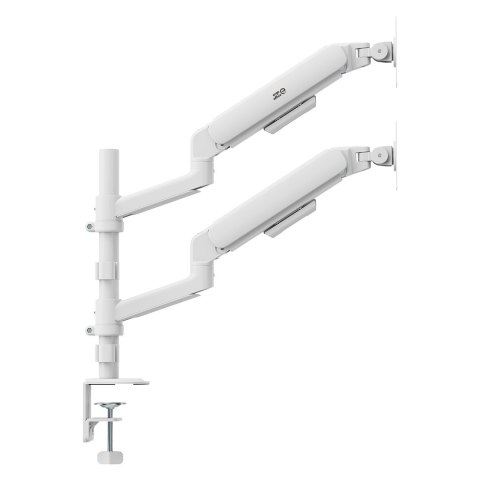 ERGO OFFICE UCHWYT NA 2 MONITORY, SPRĘŻYNA GAZOWA, 17"-32", 1-10KG, BIAŁY MAT ER-692 W