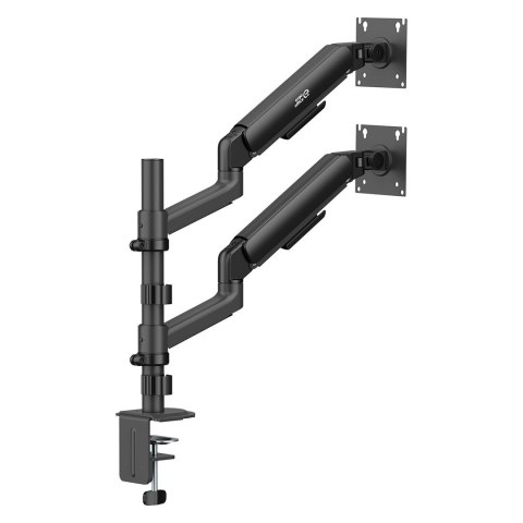 ERGO OFFICE UCHWYT / WIESZAK NA 2 MONITORY, SPRĘŻYNA GAZOWA, 17"-32", 1-10KG, CZARNY MAT, ER-692 B