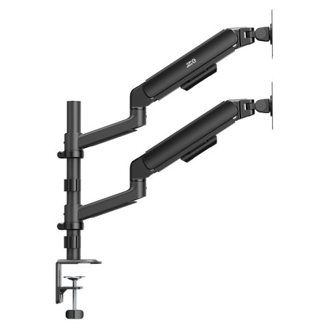 ERGO OFFICE UCHWYT / WIESZAK NA 2 MONITORY, SPRĘŻYNA GAZOWA, 17"-32", 1-10KG, CZARNY MAT, ER-692 B