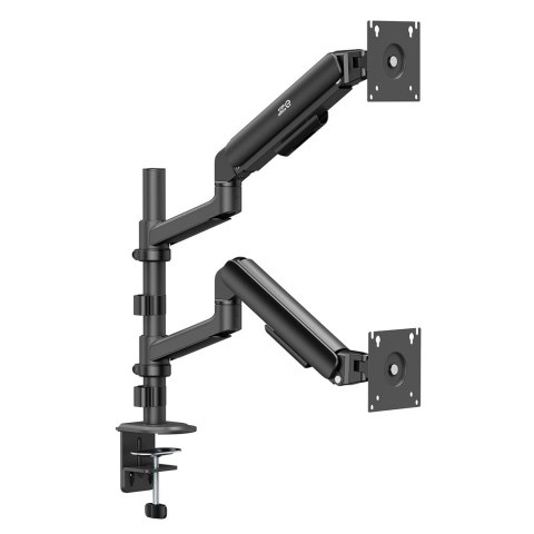 ERGO OFFICE UCHWYT / WIESZAK NA 2 MONITORY, SPRĘŻYNA GAZOWA, 17"-32", 1-10KG, CZARNY MAT, ER-692 B