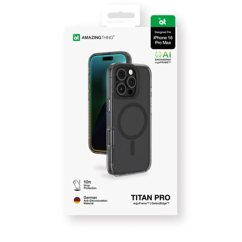 Etui silikonowe do iPhone 16 Pro Max Titan Pro Mag Case - czarne
