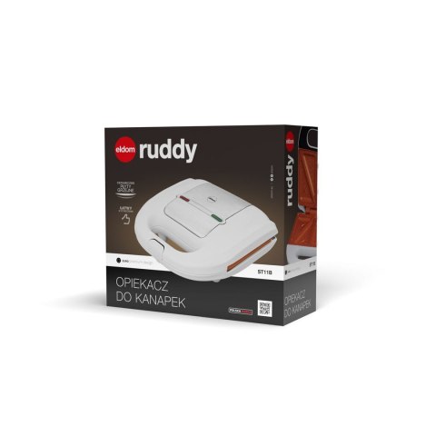 ELDOM OPIEKACZ DO KANAPEK ST11B RUDDY 750 W BIAŁY CERAMICZNE PŁYTY