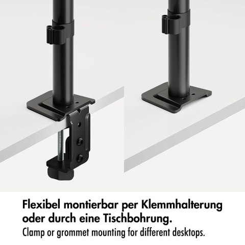 Uchwyt do monitora 2x 17-32',10kg max na ramie