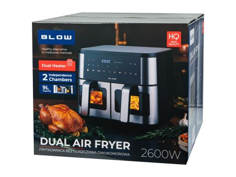 AIR FRYER frytkownica beztłuszczowa BLOW 2500W 9L dwukomorowa