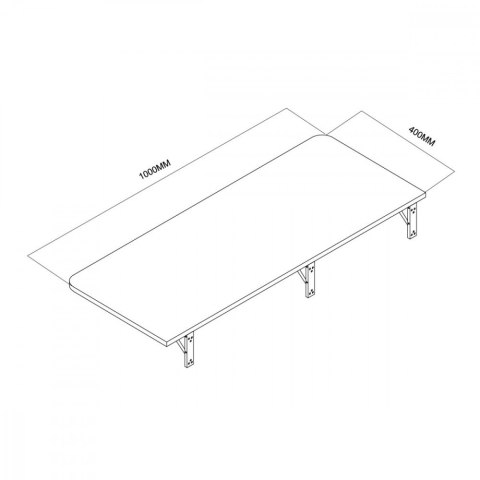 Składana półka 100x40cm MC-128 B