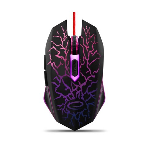 Mysz Esperanza Lightning EGM211R (optyczna; 2400 DPI; kolor czarny)