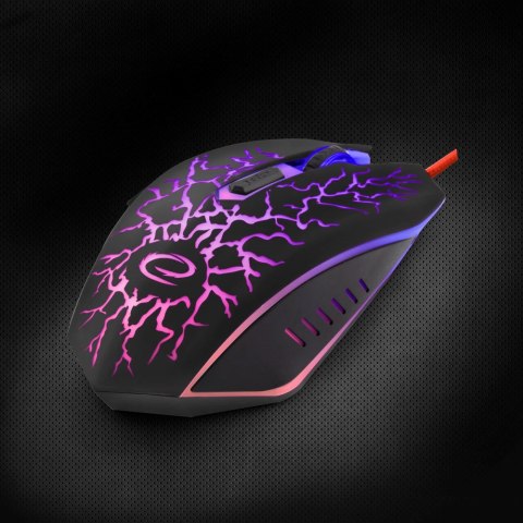 Mysz Esperanza Lightning EGM211R (optyczna; 2400 DPI; kolor czarny)