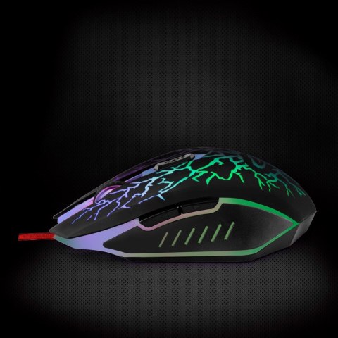 Mysz Esperanza Lightning EGM211R (optyczna; 2400 DPI; kolor czarny)