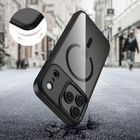 Etui case na iPhone 17 Pro MagMat MagSafe - przezroczysto-czarne