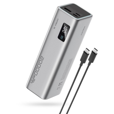 Powerbank 20000mAh USB-C USB-A 100W - szary