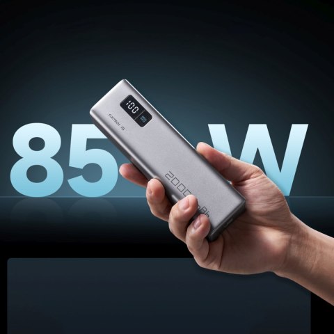 Powerbank 20000mAh USB-C USB-A 100W - szary