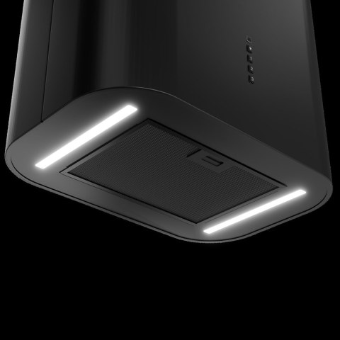 Okap kominowy AKPO WK-12 ELLIPSE 60 cm | LED | czarny mat