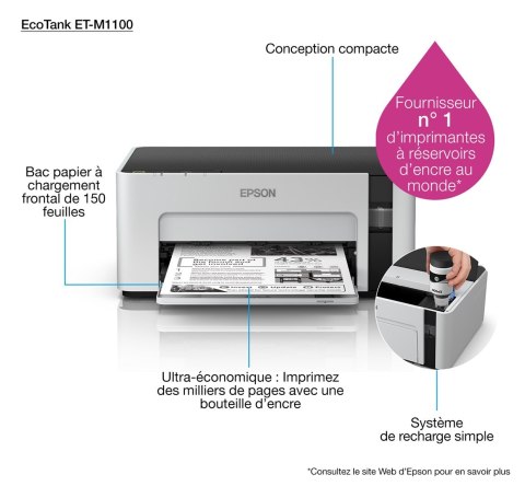 Drukarka atramentowa Epson EcoTank M1100 (OUTLET)