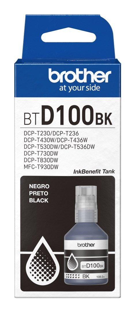BROTHER Tusz czarny BTD100BK=BT-D100BK