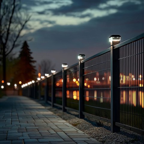 GREENBLUE LAMPA SOLARNA LED NA SŁUPEK. 100X100MM, DASZEK KOPERTOWY, 3200K GB128 WW