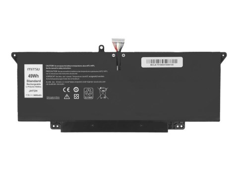 Bateria JHT2H do Dell Latitude 7410 2-in-1 7310 2-in-1 P33S P34S 6400 mAh (49 Wh) 7.7V