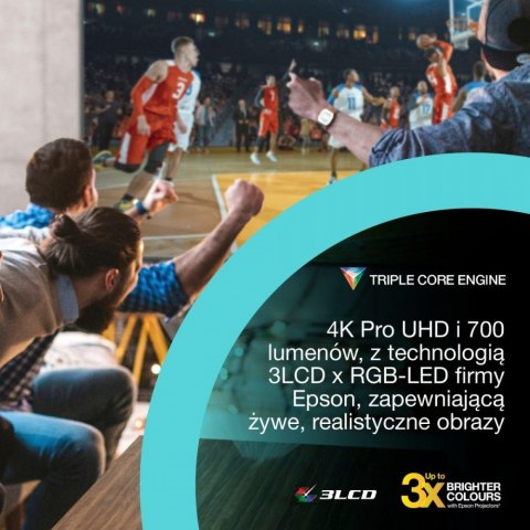Projektor EF-62N x4K PRO-UHD/700L/5m:1/1.6kg niebieski