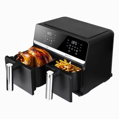 ELDOM FRYTOWNICA BEZTŁUSZCZOWA FR200 9 L,2200W, DWIE NIEZALEŻNE SZUFLADY,8 PROGRAMÓW, WYŚWIETLACZ LED, TEMP. 80°C-200°C