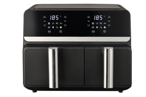 ELDOM FRYTOWNICA BEZTŁUSZCZOWA FR200 9 L,2200W, DWIE NIEZALEŻNE SZUFLADY,8 PROGRAMÓW, WYŚWIETLACZ LED, TEMP. 80°C-200°C