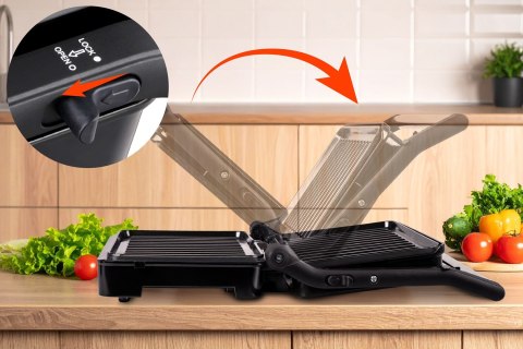 ELDOM GRILL KONTAKTOWY GK110 800W CZARNO-SREBRNY