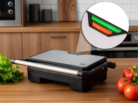 ELDOM GRILL KONTAKTOWY GK110 800W CZARNO-SREBRNY