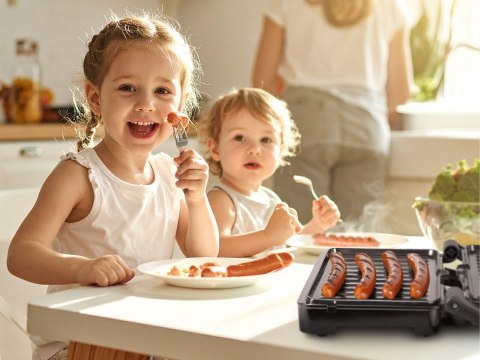 ELDOM GRILL KONTAKTOWY GK110 800W CZARNO-SREBRNY