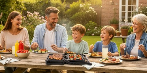 ELDOM GRILL KONTAKTOWY GK110 800W CZARNO-SREBRNY