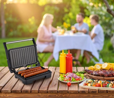 ELDOM GRILL KONTAKTOWY GK110 800W CZARNO-SREBRNY