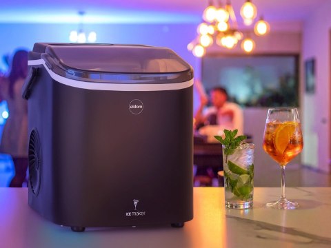 ELDOM KOSTKARKA DO LODU KS230 ICELIA 165W, CZARNA, 12 KG LODU/24H; JEDNORAZOWO 9 KOSTEK LODU CO 6 - 12 MIN