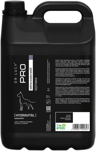 Odżywka nawilżająca dla psów o krótkiej i gładkiej sierści Dr Lucy Pro Hydravital - 5 l