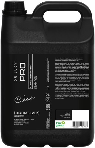 Szampon poprawiający kolor dla psów o czarnej i srebrnej sierści Dr Lucy Pro Black&Silver - 5 l