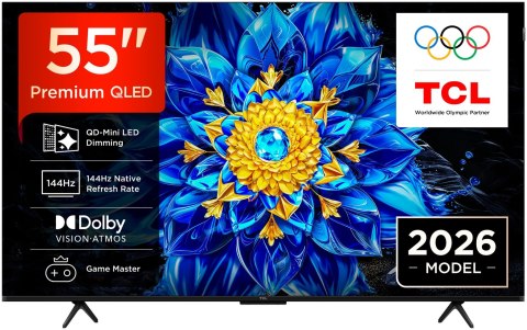 Telewizor TCL 55P8L QLED 55" 4K Ultra HD 144Hz Google TV Dolby Atmos Czarny