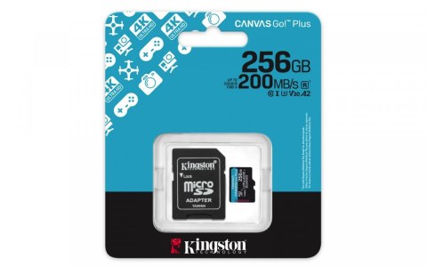 Karta pamięci microSD 256GB CanvasGo! Plus 200MB/s A2 U3 V30 + adapter