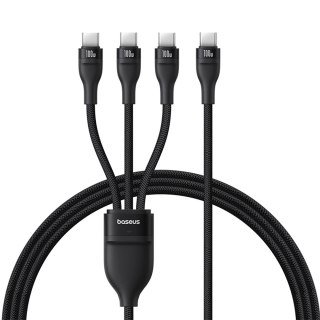 Kabel przewód 3w1 USB-C Flash Series 3 100W 1.5m - czarny