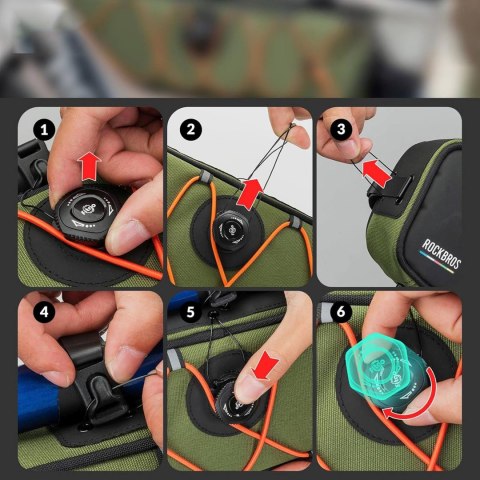Torba rowerowa pod ramę wodoodporna 2 l - zielona