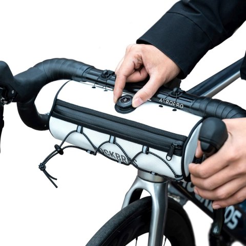 Torba rowerowa wałek na kierownicę wodoodporna 1.5 l - biała