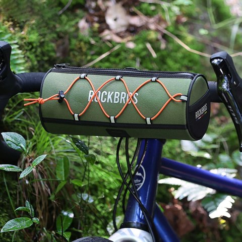 Torba rowerowa wałek na kierownicę wodoodporna 1.5 l - zielona