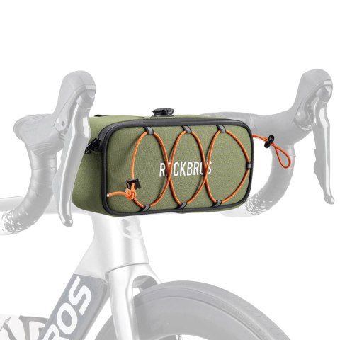 Torba sakwa rowerowa na kierownicę wodoodporna 1.9 l - zielona